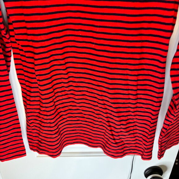 J. Crew Women's Size Medium Artist LS T Red & Navy Shirt - NWT - Picture 2 of 7